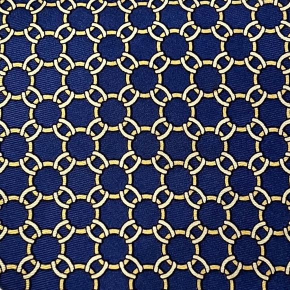 3for$30 Tommy Hilfiger Silk Tie Blue Geometric Preppy Retro Designer Necktie - Picture 5 of 9